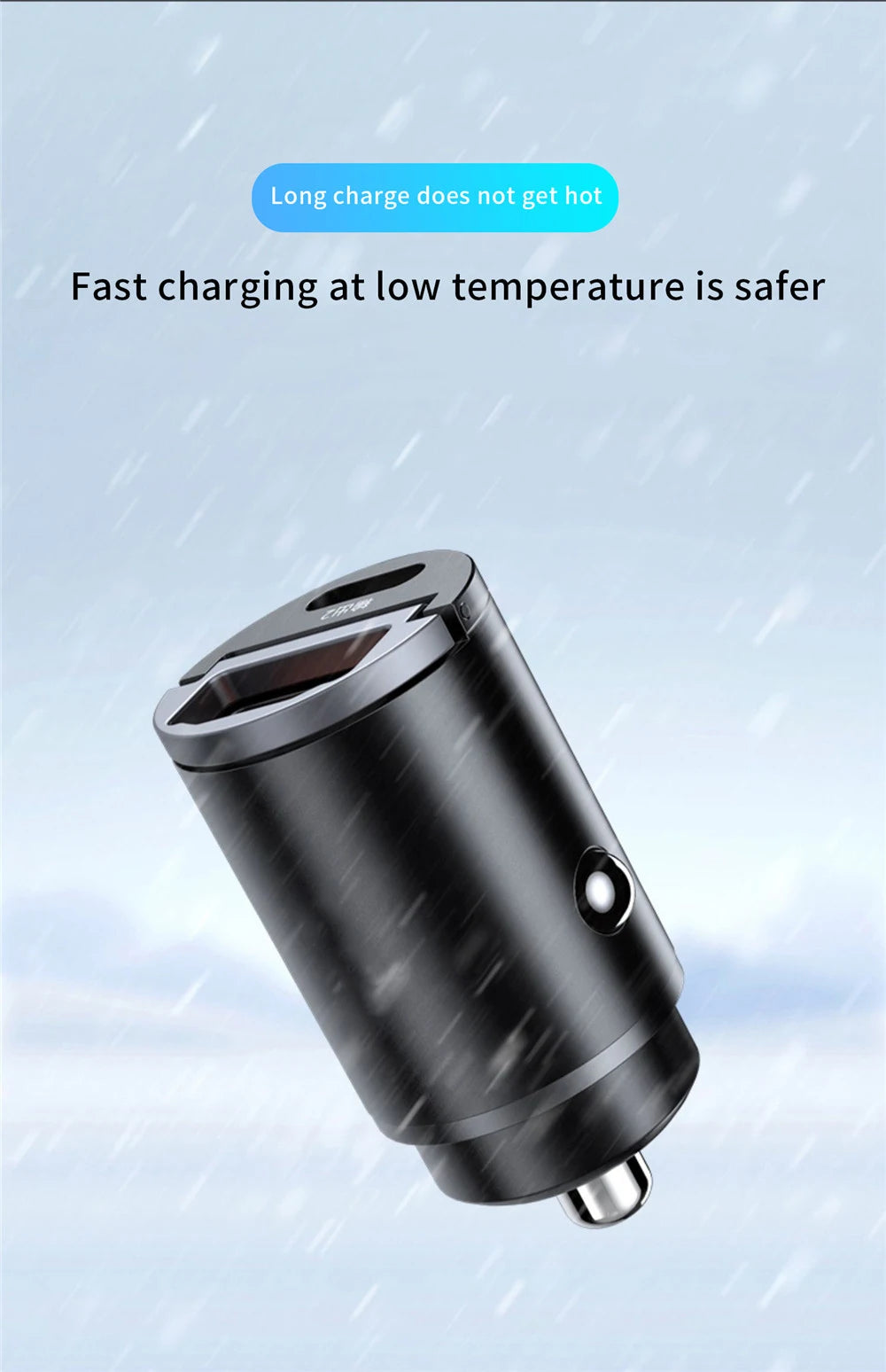 VoltDrive 200W PD Mini Car Fast Charger