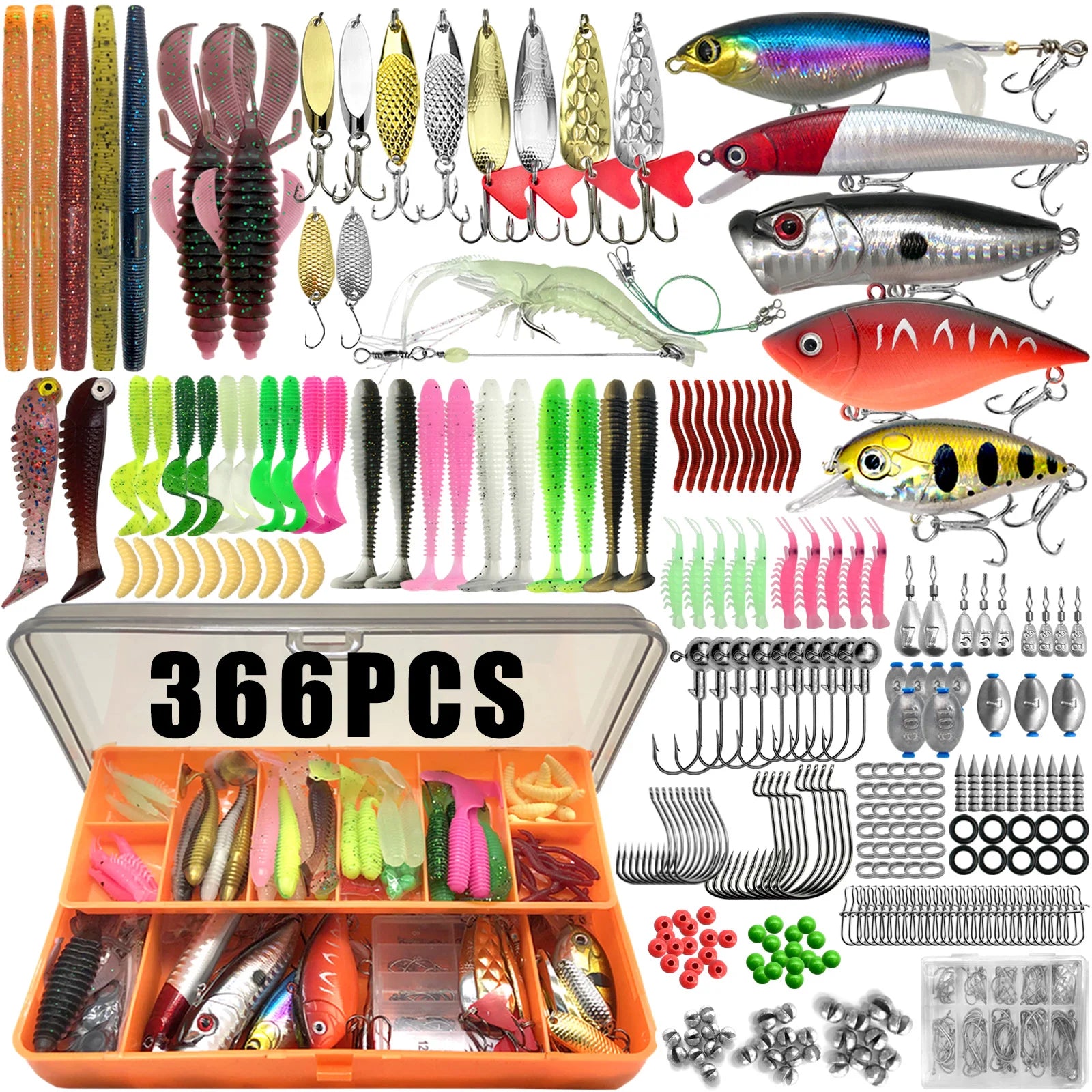 LureVault 86-Piece Multi-Species Fishing Lure Kit