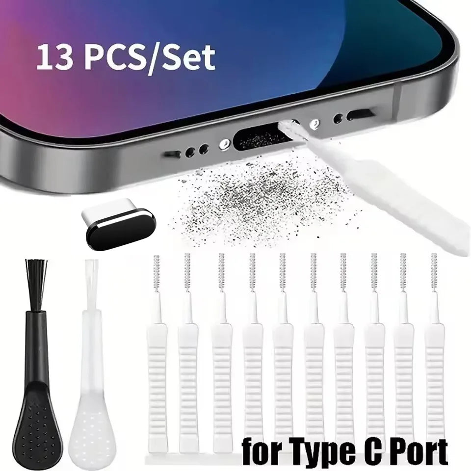 CleanKit Phone Port Cleaning & Dust Plug Protection Set