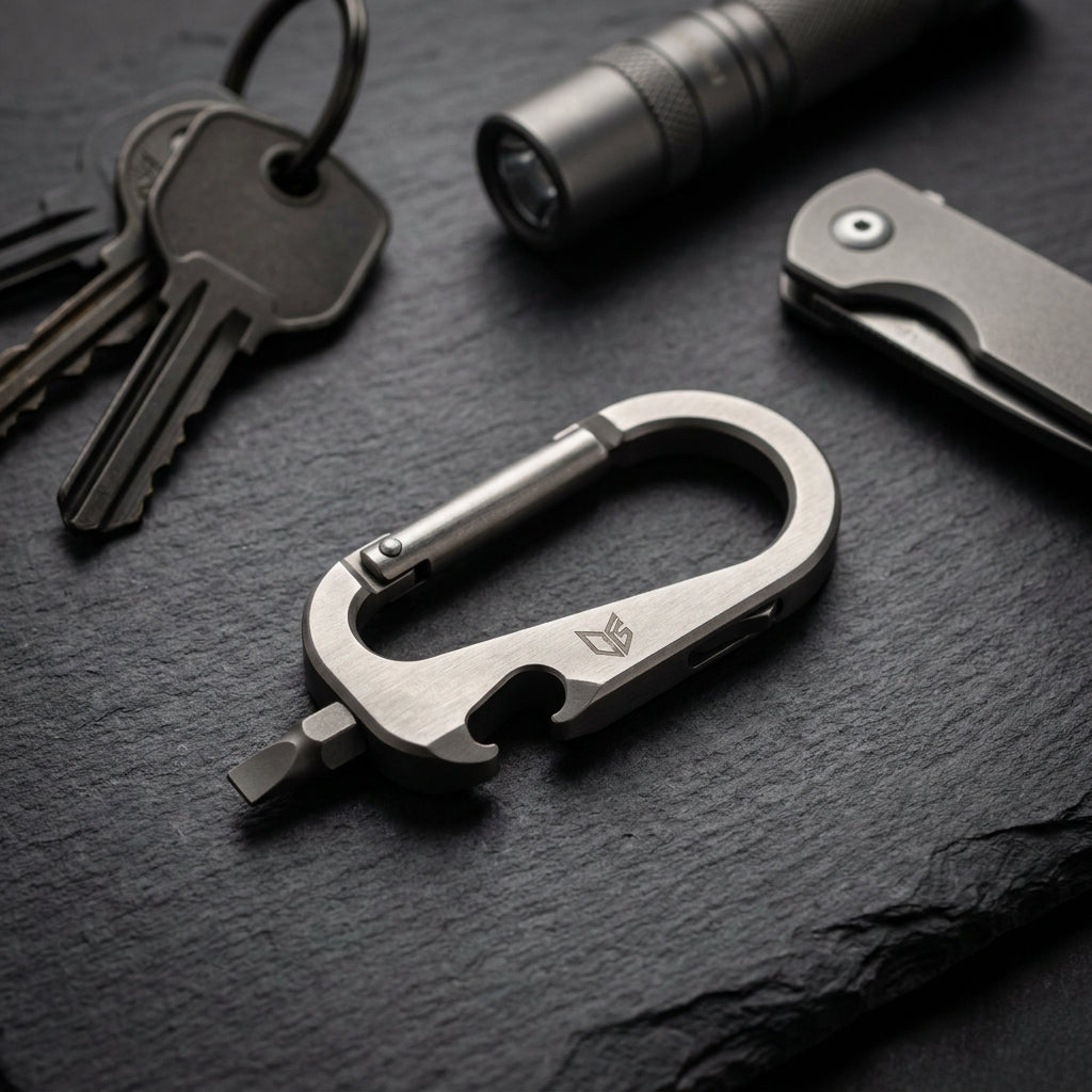 VaultClip Titanium Carabiner Multitool